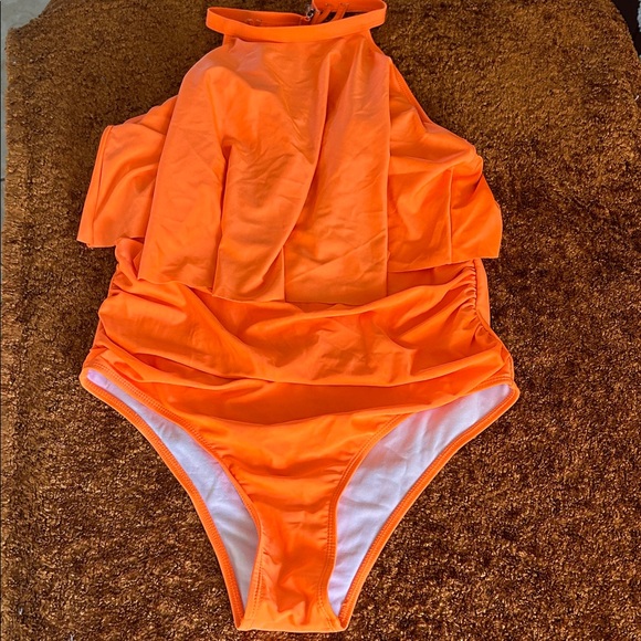 Other - Elegant Orange Women's One-Piece Swimsuit